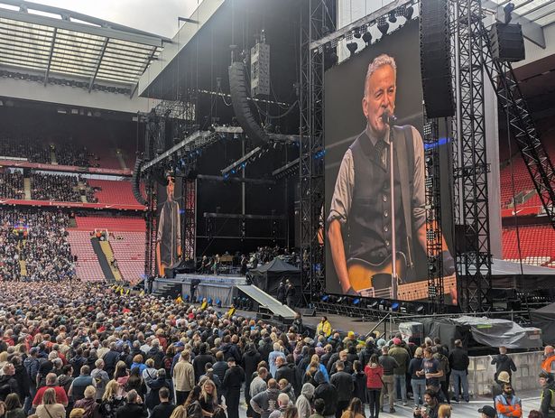 Bruce Springsteen at Anfield for his second show 