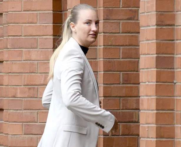 Danielle Stafford outside Hull Crown Court facing drug dealing charges