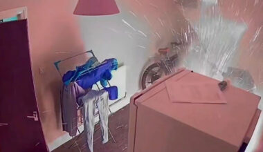 Sparks fly from an e-bike after the battery explodes inside the owner's West Midlands home.