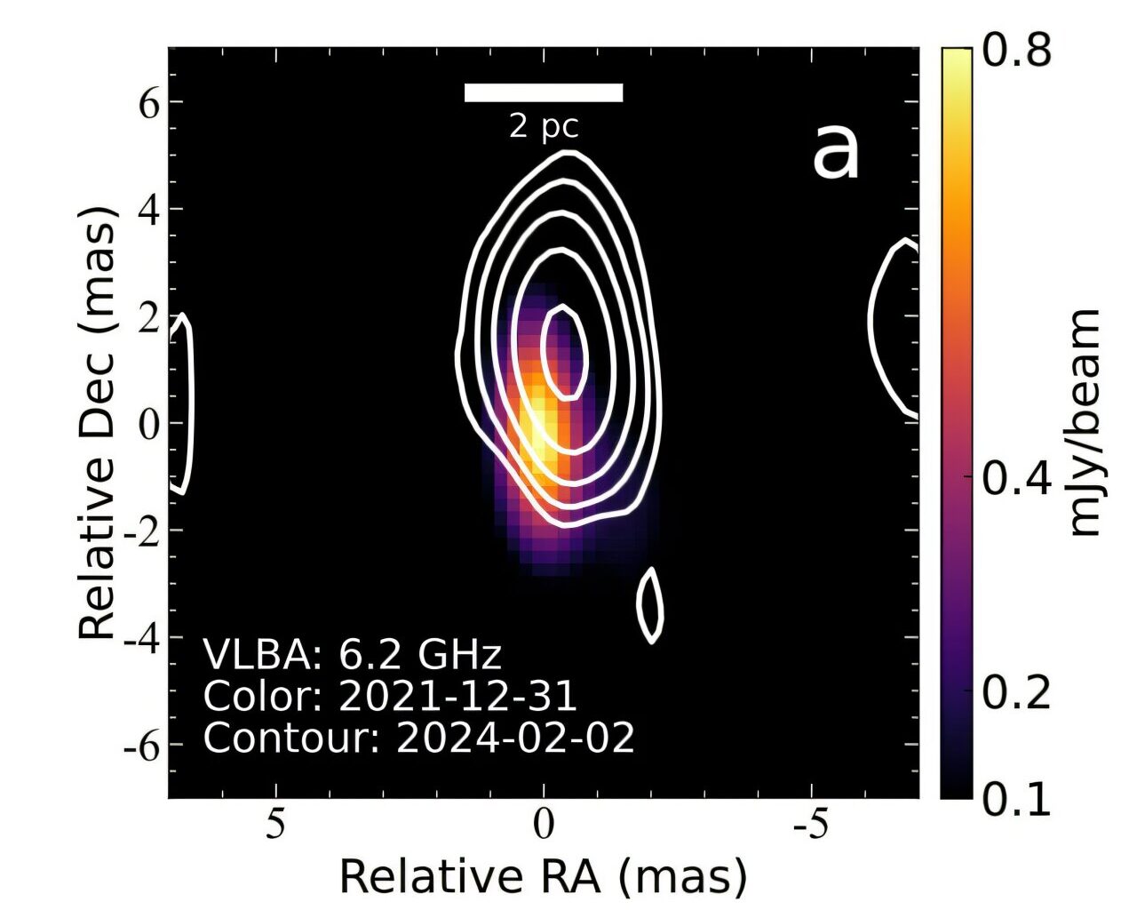 Relativistic jet detected in active galaxy Markarian 110