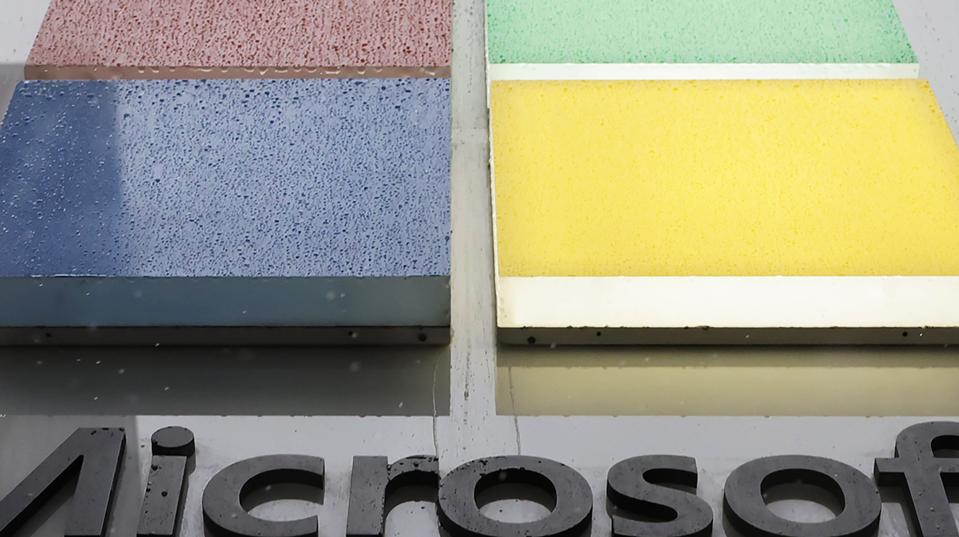 Microsoft logo on HQ