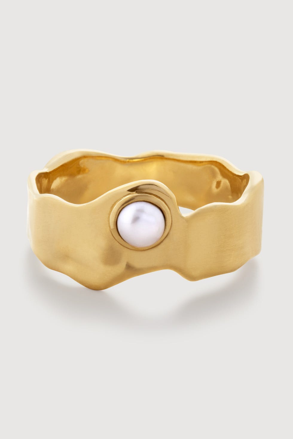 Capri Button Pearl Stacking Ring