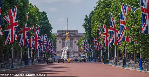 Mandatory Credit: Photo by Amer Ghazzal/Shutterstock (15355823c) The Mall decked out in Union flags ahead of Trroping the Colour celebrations on 14 June Seasonal Weather, London, United Kingdom - 13 Jun 2025