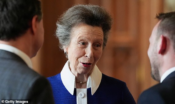 WINDSOR, ENGLAND - JUNE 12: Britain's Princess Anne, Princess Royal attends a reception for the King's Award for Enterprise at Windsor Castle on June 12, 2025 in Windsor, England. (Photo by Maja Smiejkowska - WPA Pool/Getty Images)