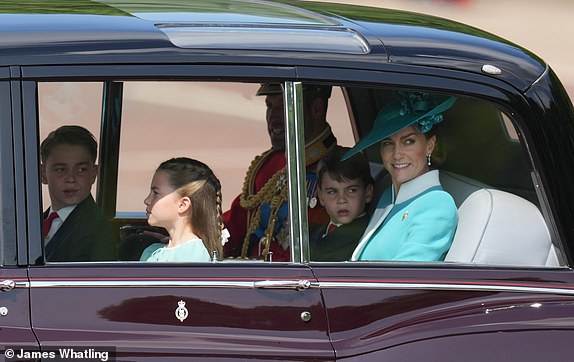 Members of The Royal Family attend Trooping The Colour at Buckingham Palace, London, UK, on the 14th June 2025.Picture by James Whatling