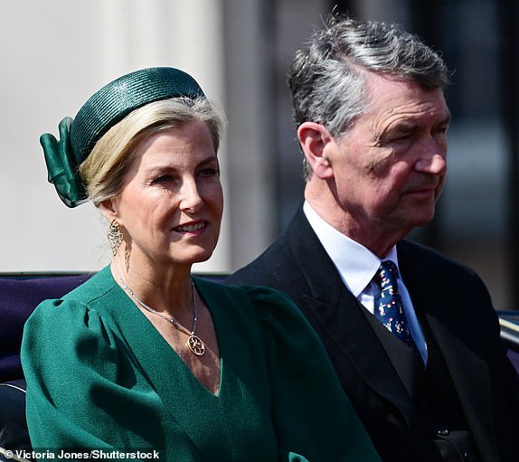 Mandatory Credit: Photo by Victoria Jones/Shutterstock (15352166ag) Sophie Duchess of Edinburgh and Timothy Laurence Trooping the Colour, London, UK - 14 Jun 2025