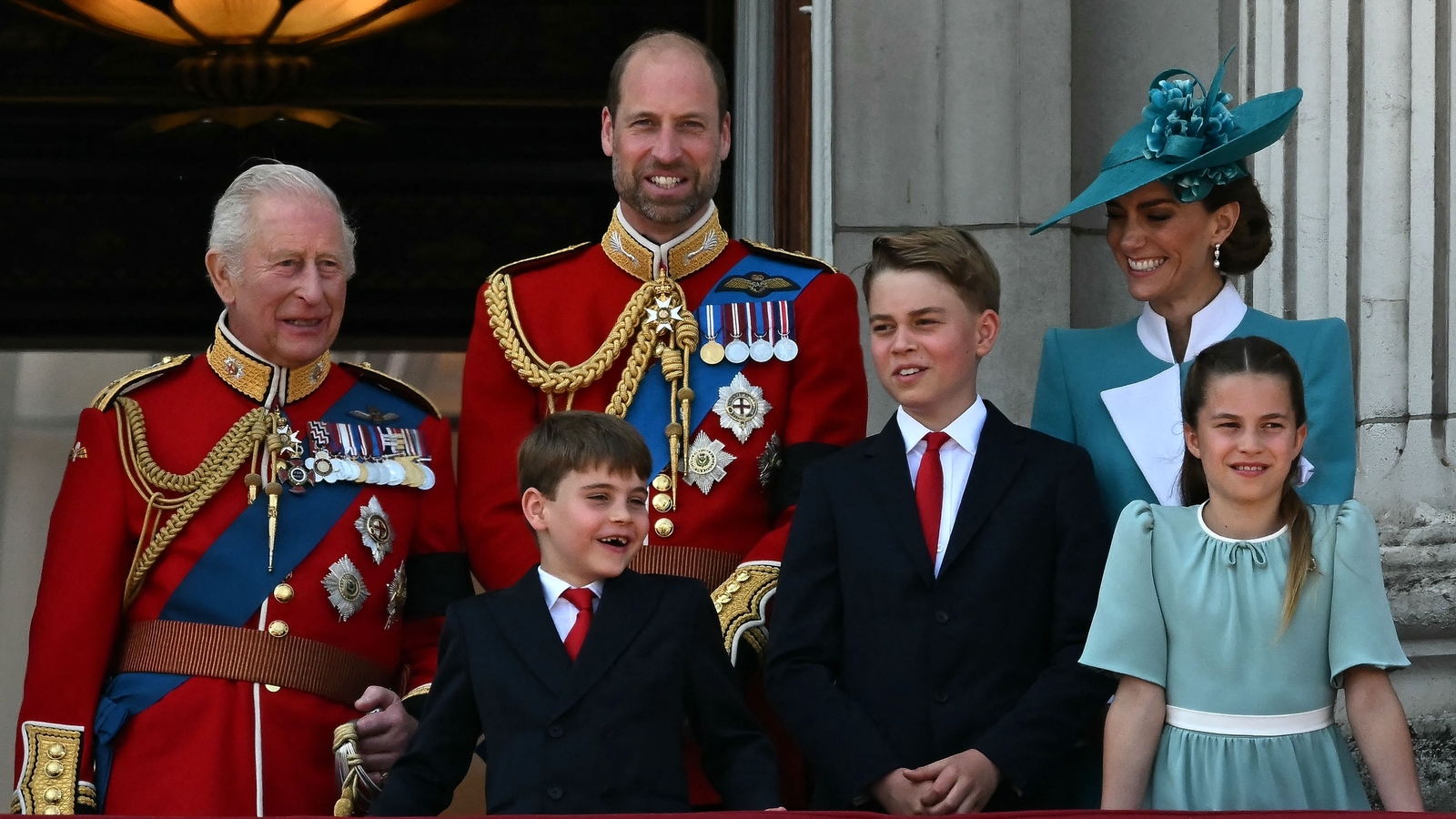 Pics: Prince Louis steals the limelight with his cheeky antics at Trooping the Colour as Royals appear on balcony