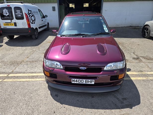 A front-on look at the car