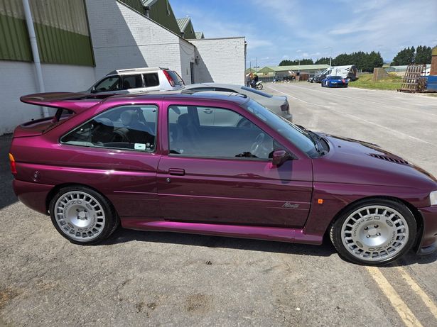 A side profile of the car