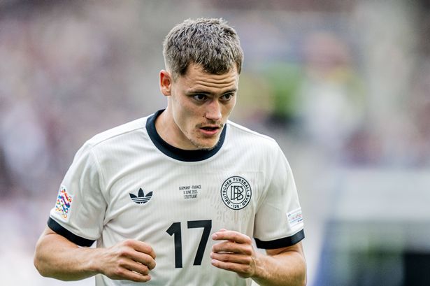 STUTTGART, GERMANY - JUNE 08: Florian Wirtz of Germany reacts during the UEFA Nations League 2025 third place match between Germany and France at Stuttgart Arena on June 08, 2025 in Stuttgart, Germany. (Photo by Markus Gilliar - GES Sportfoto/Getty Images)