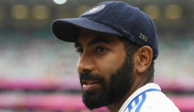 Jasprit Bumrah of India looks on before day one of the Fifth Men