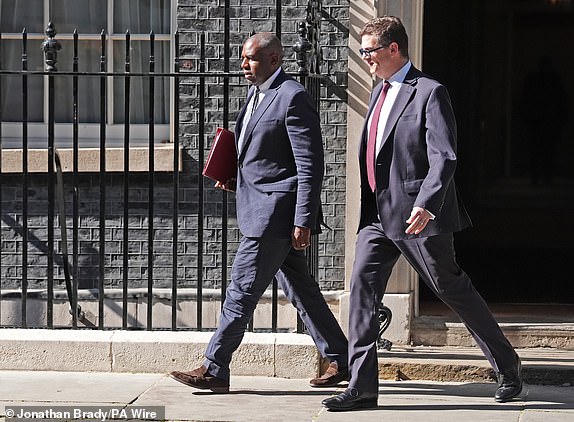 Foreign Secretary David Lammy (left) leaves Downing Street, London. Prime Minister Sir Keir Starmer has called an emergency Cobra committee today to discuss the security situation in the Middle East, the PA news agency understands. Picture date: Wednesday June 18, 2025. PA Photo. Photo credit should read: Jonathan Brady/PA Wire