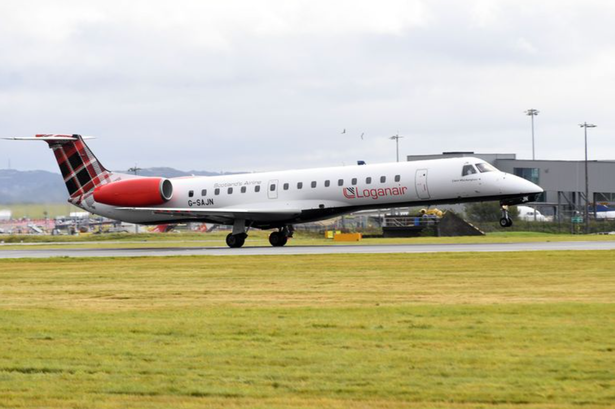 The Loganair flight was diverted following an emergency.