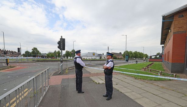 Merseyside Police scene on Princess Drive in Huyton