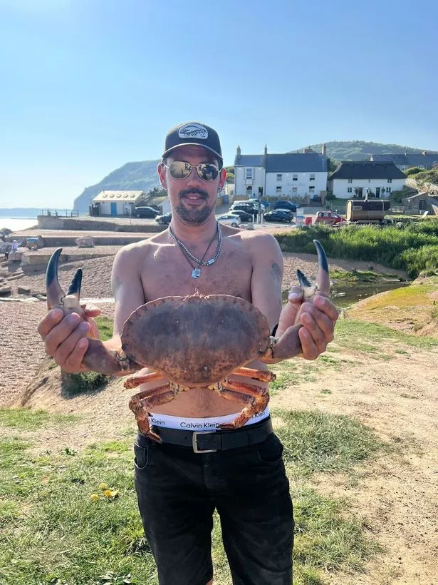Grant Sinclair handdived a British record brown crab