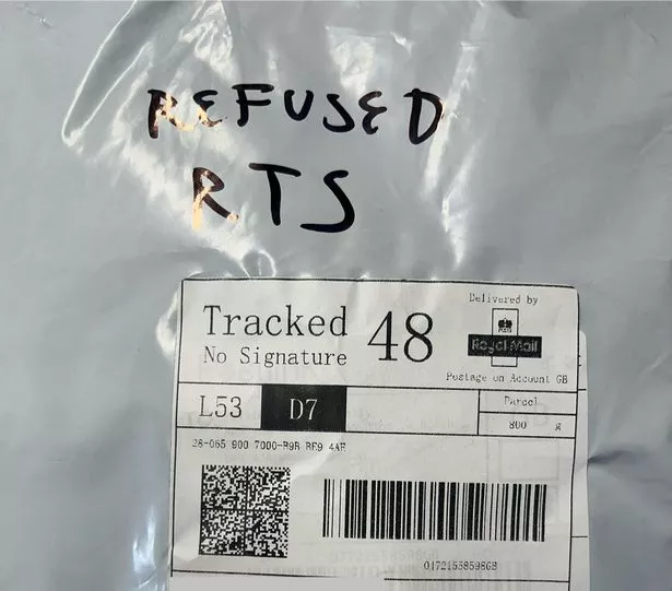 Millie returned the package instantly