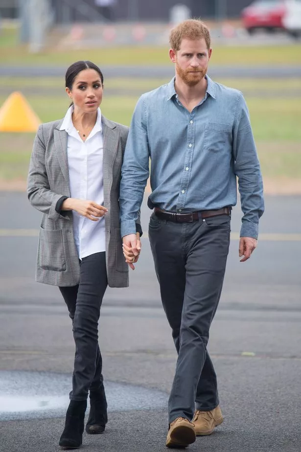 Prince Harry and Meghan Markle attend a naming and unveiling ceremony for the new Royal Flying Doctor Service in Dubbo Australia