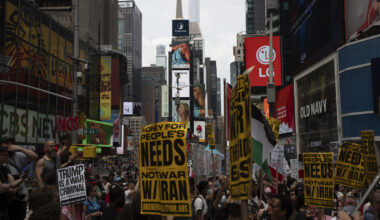 ‘Defend Iran’ slogans raised in New York following USA's airstrikes, protestors gather at Times Square | Trending