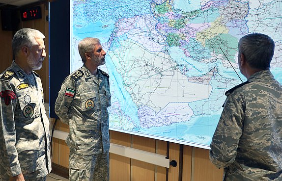 This handout picture provided by the Iranian Army media office on June 23, 2025, shows the Army commander-in-chief Amir Hatami (C) attending a meeting in the Iranian Army's War Command Room. (Photo by Iranian Army Media Office / AFP) / === RESTRICTED TO EDITORIAL USE - MANDATORY CREDIT "AFP PHOTO / HO / Iranian Army Media Office" - NO MARKETING NO ADVERTISING CAMPAIGNS - DISTRIBUTED AS A SERVICE TO CLIENTS === (Photo by -/Iranian Army Media Office/AFP via Getty Images)