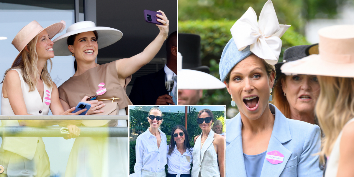 Princess Eugenie and Zara Tindall pictured mingling with Meghan Markle's close friend