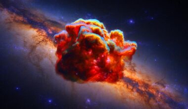 Illustration of a colossal molecular cloud within the Milky Way galaxy. Image generated by AI.