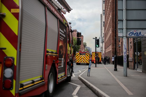 Nearby apartment blocks were evacuated due to the scale of the blaze