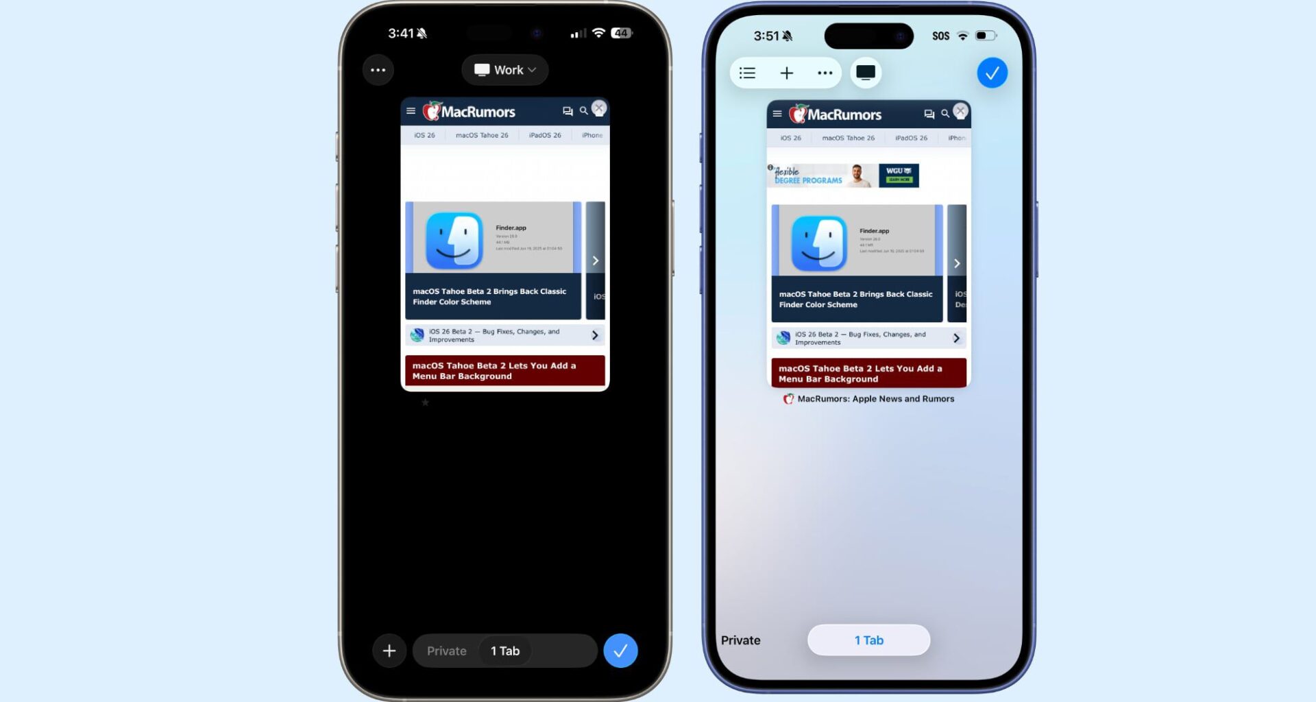 iOS 26 Beta 2 Fixes Frustrating Safari Design