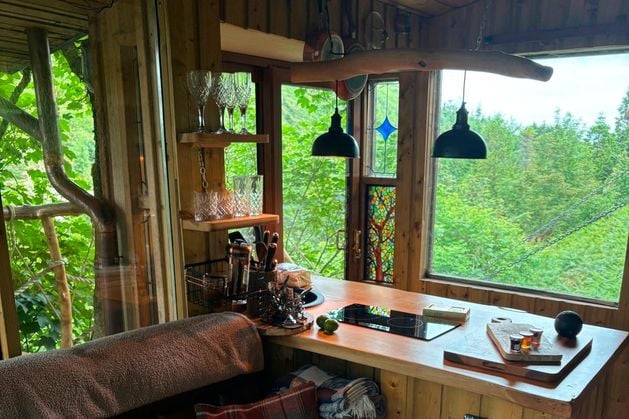 Balance Treehouse in Forkhill review: NI treehouse Airbnb could have been designed by woodland fairies... and it has a voice-controlled hot tub