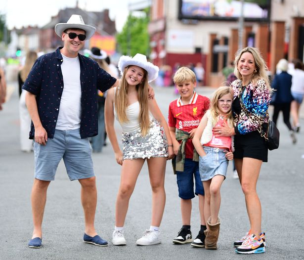 Dua Lipa fans at Anfield