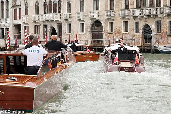 VENICE, ITALY - JUNE 27: Jeff Bezos sighting during the Jeff Bezos and Lauren Sanchez Wedding on June 27, 2025 in Venice, Italy. (Photo by Ernesto Ruscio/GC Images)