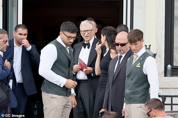 VENICE, ITALY - JUNE 27: Bill Gates arrives at the Jeff Bezos and Lauren Sanchez Wedding on June 27, 2025 in Venice, Italy. (Photo by Ernesto Ruscio/GC Images)