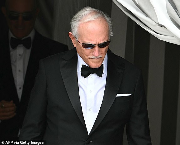 Miguel Bezos, the adoptive father of Amazon's founder Jeff Bezos leaves the Aman Hotel on his wedding day of Jeff Bezos with Lauren Sanchez, in Venice on June 27, 2025.  (Photo by Stefano Rellandini / AFP) (Photo by STEFANO RELLANDINI/AFP via Getty Images)