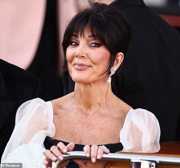 Kris Jenner leaves Gritti Palace, on the second day of the wedding festivities of Amazon founder Jeff Bezos and journalist Lauren Sanchez, in Venice, Italy, June 27, 2025. REUTERS/Yara Nardi