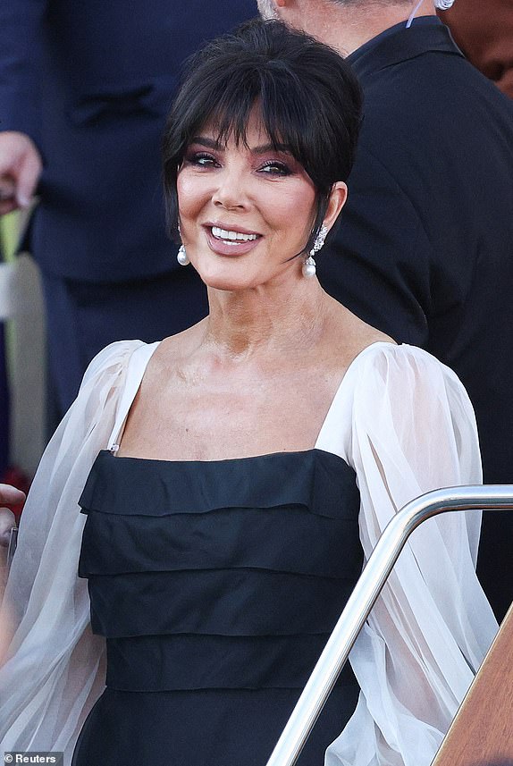Kris Jenner leaves Gritti Palace, on the second day of the wedding festivities of Amazon founder Jeff Bezos and journalist Lauren Sanchez, in Venice, Italy, June 27, 2025. REUTERS/Guglielmo Mangiapane