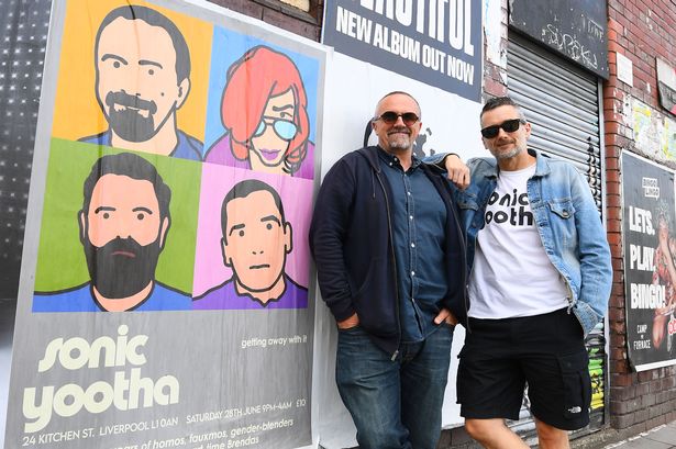John Aggy and Shaun Duggan celebrating 10 years of Sonic Yootha at 24 Kitchen Street.