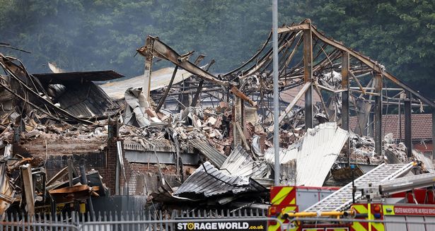 Ongoing demolition work at Storage World in Middleton