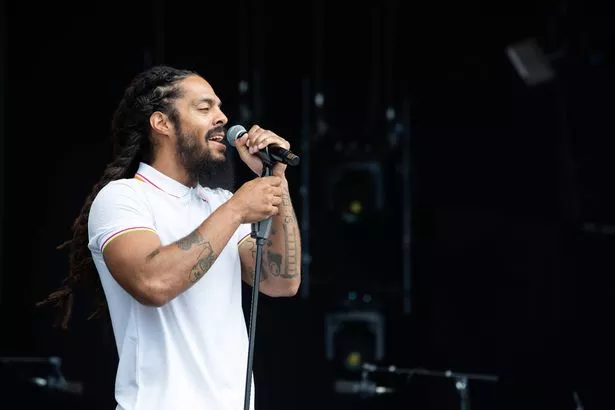 GLASTONBURY, ENGLAND - JUNE 28: Bobby Vylan of Bob Vylan performs during day four of Glastonbury festival 2025 at Worthy Farm, Pilton on June 28, 2025 in Glastonbury, England. Established by Michael Eavis in 1970, Glastonbury has grown into the UK's largest music festival, drawing over 200,000 fans to enjoy performances across more than 100 stages. In 2026, the festival will take a fallow year, a planned pause to allow the Worthy Farm site time to rest and recover. (Photo by Kieran Frost/Redferns)