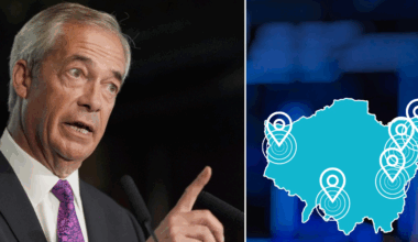 Five London boroughs MAPPED where Nigel Farage is set to deal 'a lot of damage' to Labour and Tories