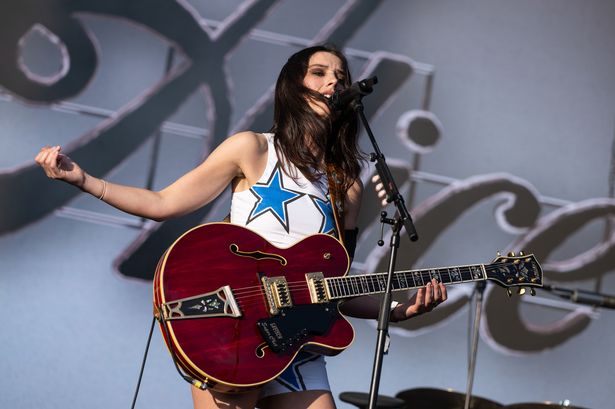 : Ellie Rowsell from Wolf Alice performs on The Other Stage during day five of Glastonbury festival 2025