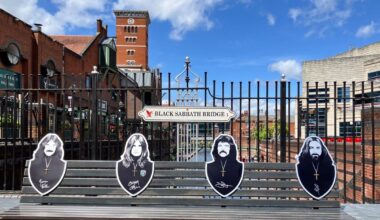 Where to find Black Sabbath Bench and Bridge in Birmingham and get a selfie via live camera