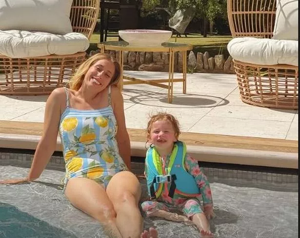 Stacey Solomon and daughter Belle at Pickle Cottage