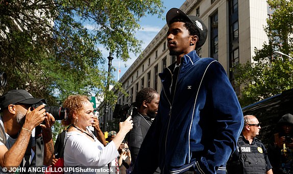 Mandatory Credit: Photo by John Angelillo/UPI/Shutterstock (15380191c) Son of Diddy Combs King Combs arrives at Federal Court for the Sean "Diddy" Combs' sex trafficking trial in New York City on Monday, June 30, 2025. Jurors in Sean "Diddy" Combs' criminal trial are heading back to court as they prepare to deliberate on a verdict. Combs has plead not guilty on five criminal counts: one count of racketeering conspiracy; two counts of sex trafficking by force, fraud or coercion; and two counts of transportation to engage in prostitution. Sean "Diddy" Combs' Sex Trafficking Trial in New York, United States - 30 Jun 2025