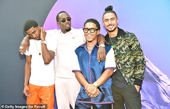 ATLANTA, GEORGIA - SEPTEMBER 14: Christian Combs, Sean "Diddy" Combs, Justin Combs, and Quincy attend day 3 of REVOLT Summit x AT&T Summit on September 14, 2019 in Atlanta, Georgia. (Photo by Moses Robinson/Getty Images for Revolt)
