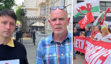 Yes Cymru deliver Crown Estate campaign letter to Downing Street