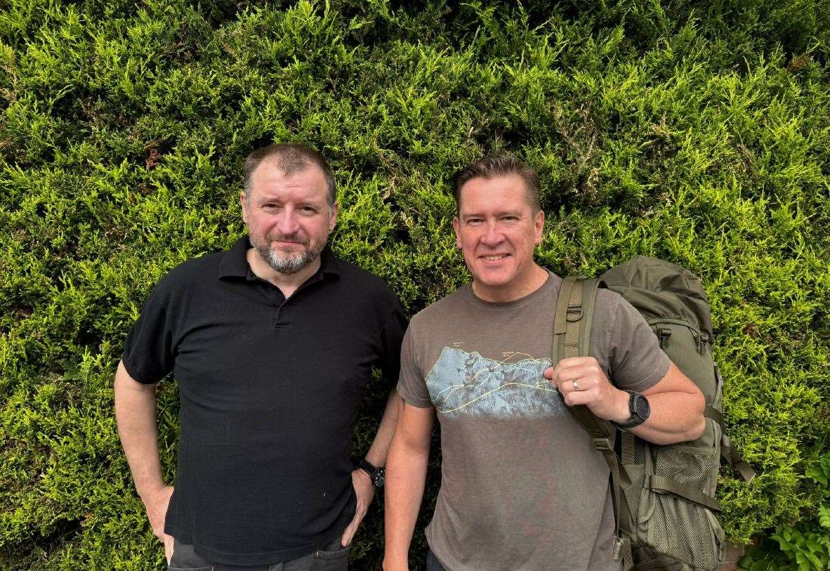 Darren Parkin and Giles Cleeve walk from London to Stratford for Birmingham Children’s Hospital where mayor’s daughter Alannah had vital heart op