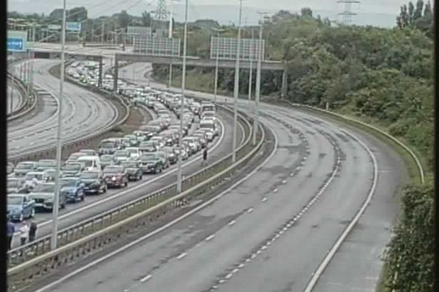 Motorists claimed they were stuck for hours as all traffic was stopped on the motorway