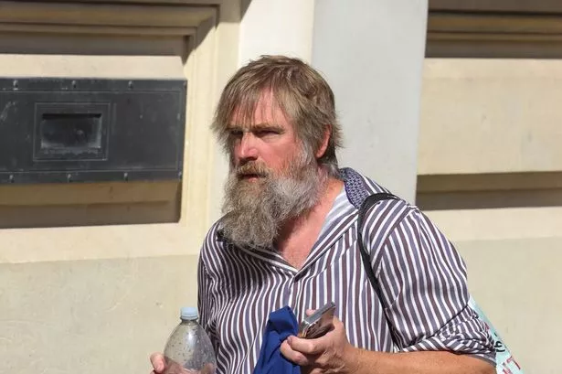 James Kelvin arriving at Bristol Crown Court