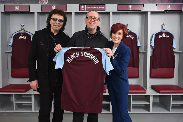 Tony Iommi, Andy Copping and Sharon Osbourne