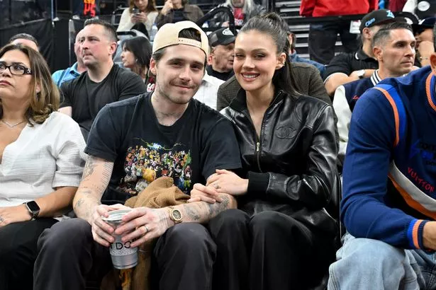 Brooklyn and Nicola, pictured at a basketball game in April, have been married for three years