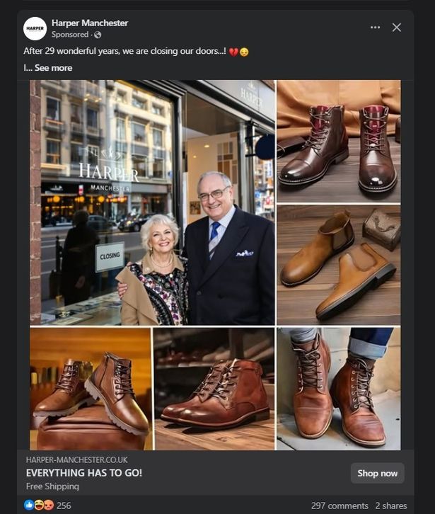 A Harper Manchester advert used AI-images of John and Alice Harper who never existed